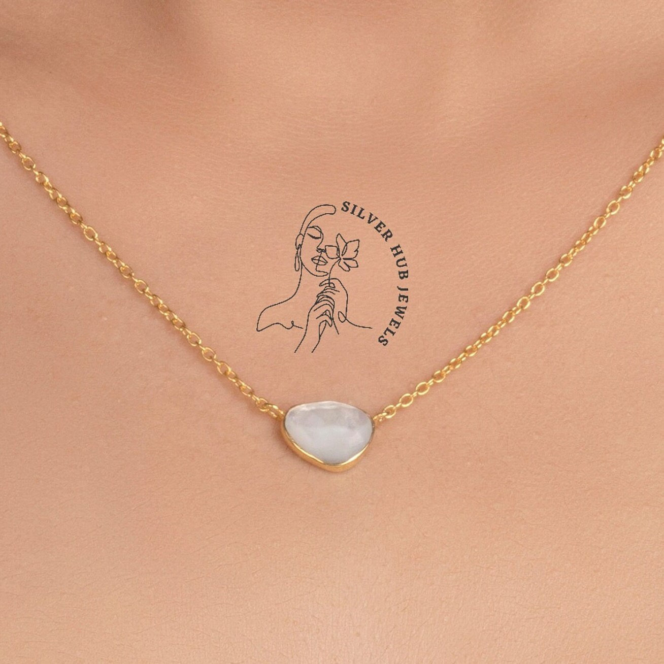 December Birthstone, 925 Sterling Silver Gemstone Necklace, Birthstone Turquoise Minimalist Necklace