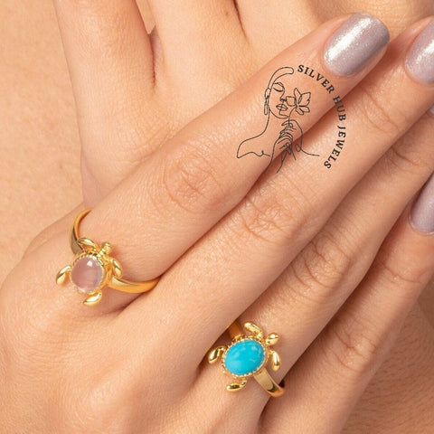 Handmade Ring, Tortoise Ring, Gifts For Mom, Engagement Ring, Labradorite Ring, Dainty Mom Ring, Gift For Her
