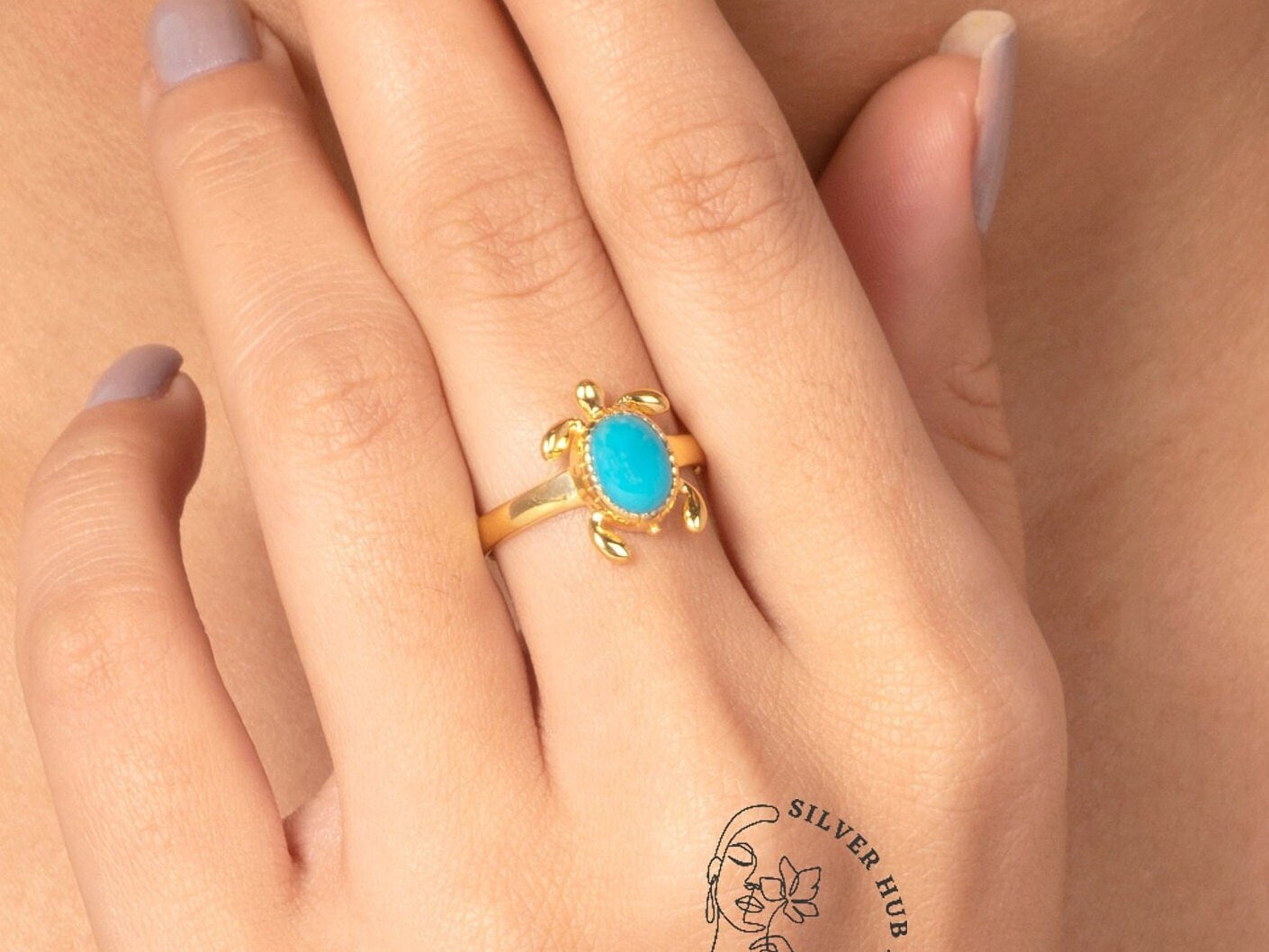 Handmade Ring, Tortoise Ring, Gifts For Mom, Engagement Ring, Labradorite Ring, Dainty Mom Ring, Gift For Her