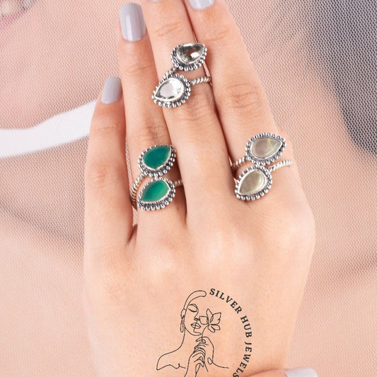 925 Silver Ring Ring, Bohemian Jewelry, Natural Gemstone Ring, Birthstone Ring, Gift For Her