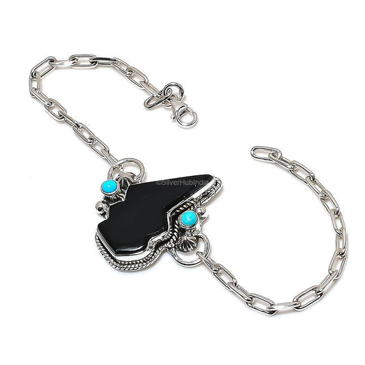 Natural Black Onyx Gemstone Drop & Dangle Earrings 925 Sterling Silver For Women