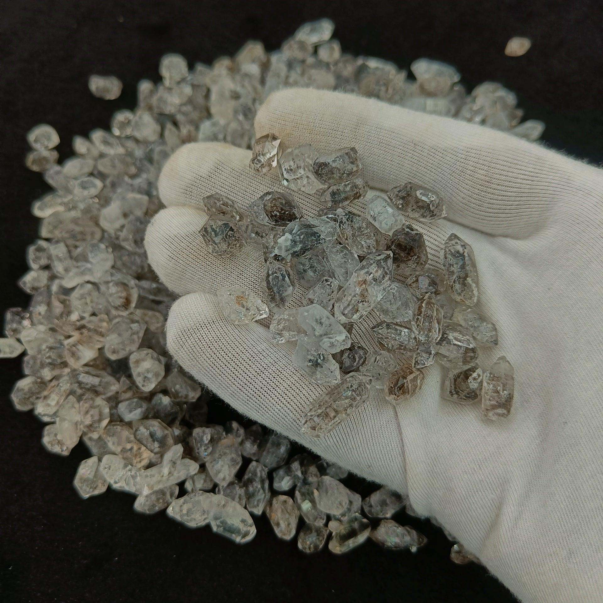 Natural Herkimer Diamond | Rough Gemstone Healing Crystal | Raw Gemstone for Jewelry making | Unique Gemstone - Silverhubjewels