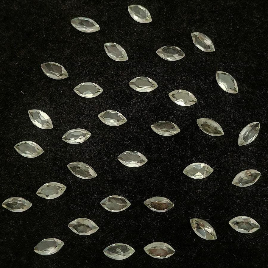 Natural Green Amethyst Cut Marquise Shape Calibrated | Cut Gemstone Healing Crystal | Raw Gemstone for Jewelry making | Unique Gemstone Cut SB-92 - Silverhubjewels