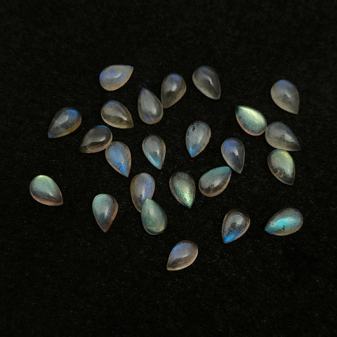 Natural Labradorite Pear Shape Calibrated | Cabochon Gemstone Healing Crystal | Raw Gemstone for Jewelry making | Unique Gemstone Cabochon - Silverhubjewels