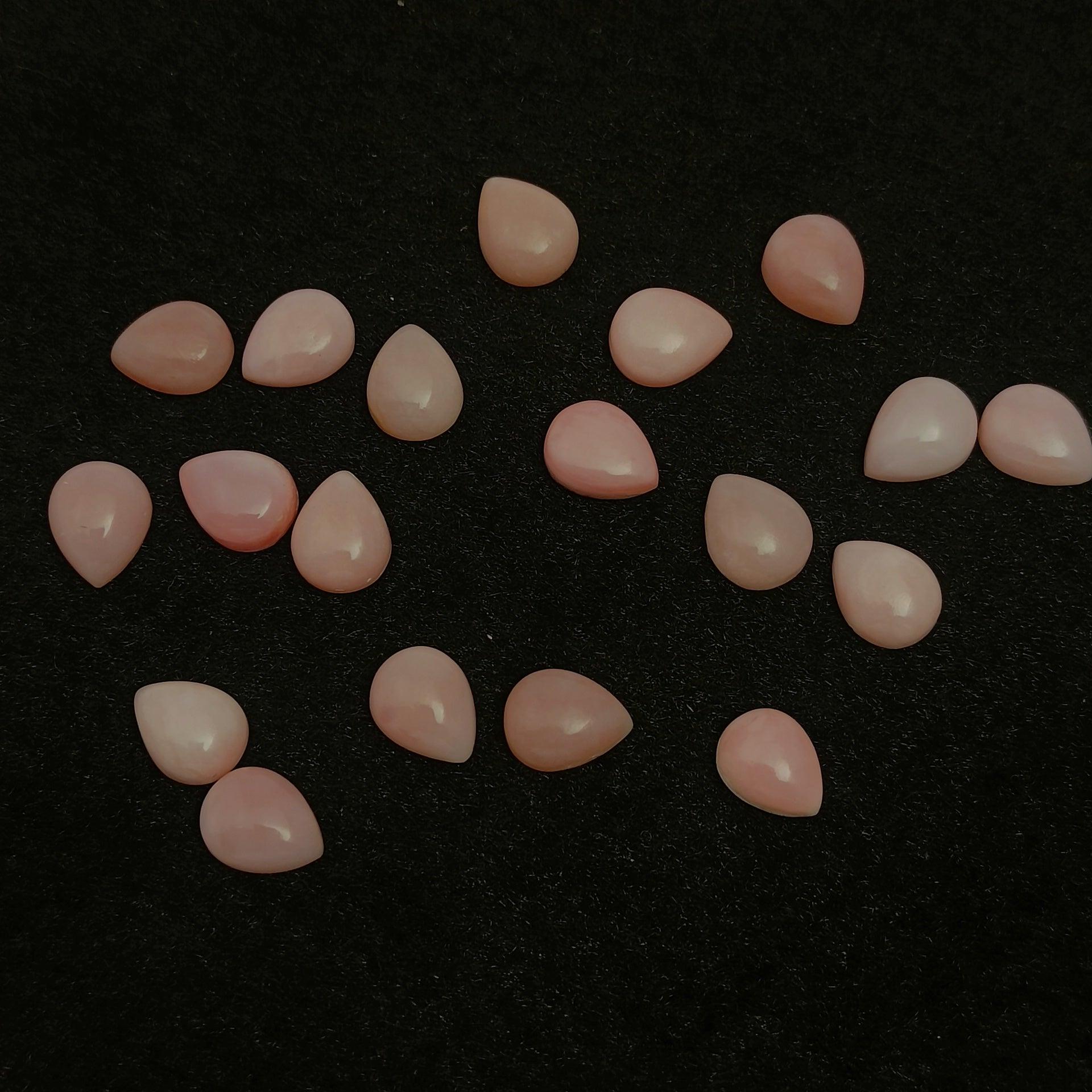 Natural Pink Opal Pear Shape Calibrated | Cabochon Gemstone Healing Crystal | Raw Gemstone for Jewelry making | Unique Gemstone Cabochon - Silverhubjewels