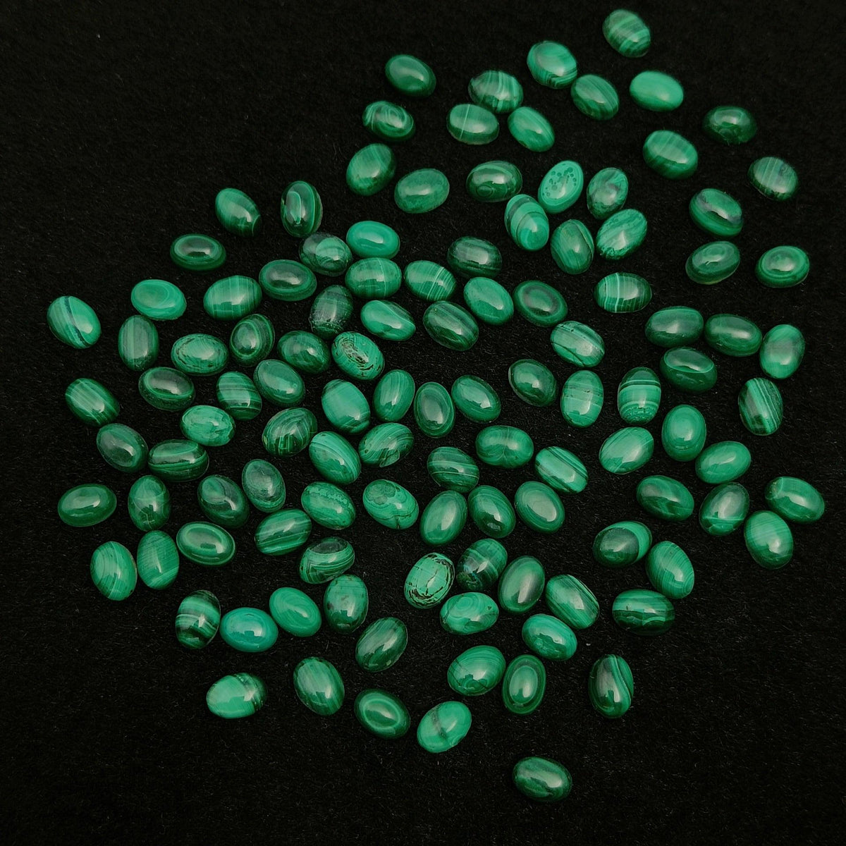 Natural Malachite Oval Shape Calibrated | Cabochon Gemstone Healing Crystal | Raw Gemstone for Jewelry making | Unique Gemstone Cabochon - Silverhubjewels
