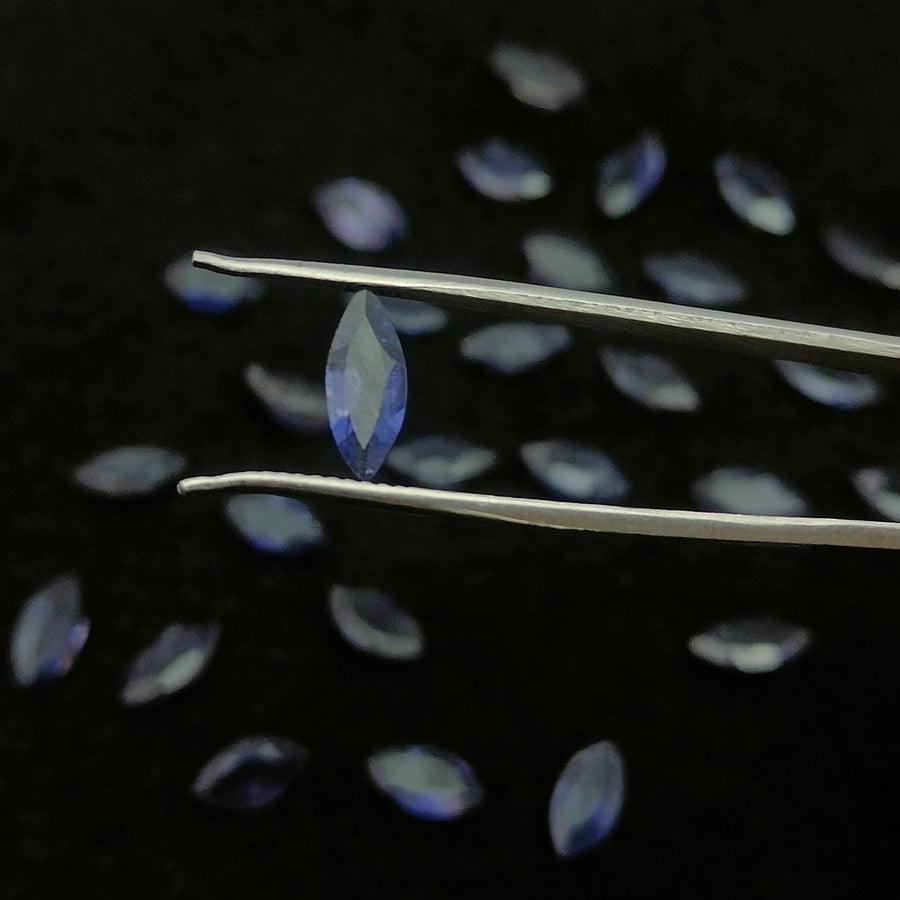 Natural Iolite Cut Marquise Shape Calibrated | Cut Gemstone Healing Crystal | Raw Gemstone for Jewelry making | Unique Gemstone Cut - Silverhubjewels