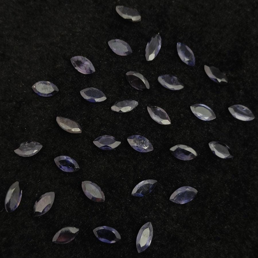 Natural Iolite Cut Marquise Shape Calibrated | Cut Gemstone Healing Crystal | Raw Gemstone for Jewelry making | Unique Gemstone Cut - Silverhubjewels