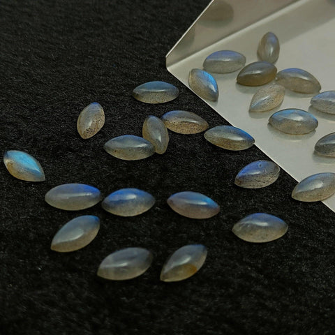 Natural Labradorite Marquise Shape Calibrated | Cabochon Gemstone Healing Crystal | Raw Gemstone for Jewelry making | Unique Gemstone Cabochon - Silverhubjewels