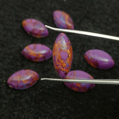 Natural Purple Copper Turquoise Marquise Shape Calibrated | Cabochon Gemstone Healing Crystal | Raw Gemstone for Jewelry making | Unique Gemstone Cabochon - Silverhubjewels