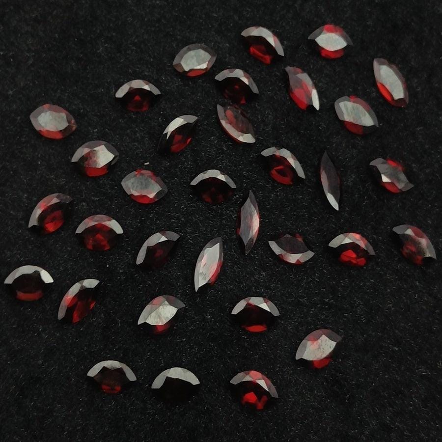 Natural Garnet Cut Marquise Shape Calibrated | Cut Gemstone Healing Crystal | Raw Gemstone for Jewelry making | Unique Gemstone Cut SB-85 - Silverhubjewels