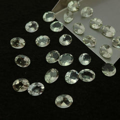 Natural Green Amethyst Cut Oval Shape Calibrated | Cut Gemstone Healing Crystal | Raw Gemstone for Jewelry making | Unique Gemstone Cut SB-93 - Silverhubjewels