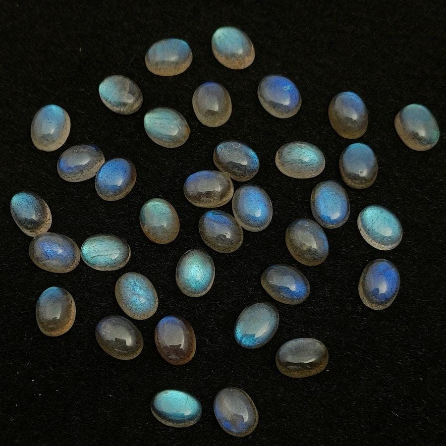 Natural Labradorite Oval Shape Calibrated | Cabochon Gemstone Healing Crystal | Raw Gemstone for Jewelry making | Unique Gemstone Cabochon - Silverhubjewels
