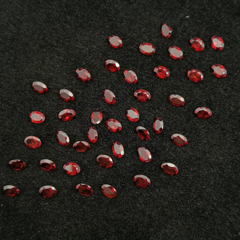 Natural Garnet Cut Oval Shape Calibrated | Cut Gemstone Healing Crystal | Raw Gemstone for Jewelry making | Unique Gemstone Cut SB-86 - Silverhubjewels