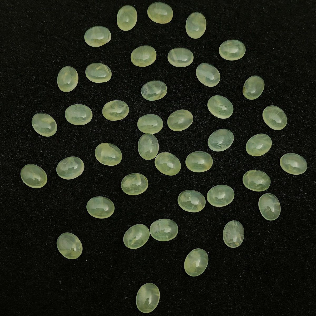 Natural Prehnite Oval Shape Calibrated | Cabochon Gemstone Healing Crystal | Raw Gemstone for Jewelry making | Unique Gemstone Cabochon - Silverhubjewels