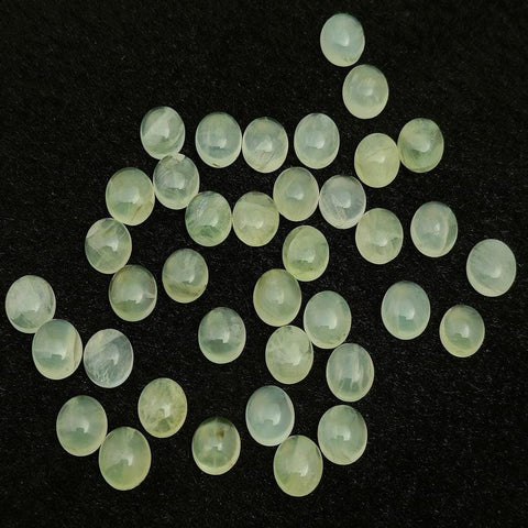 Natural Prehnite Round Shape Calibrated | Cabochon Gemstone Healing Crystal | Raw Gemstone for Jewelry making | Unique Gemstone Cabochon - Silverhubjewels