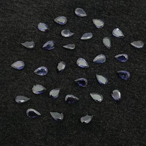 Natural Iolite Cut Pear Shape Calibrated | Cut Gemstone Healing Crystal | Raw Gemstone for Jewelry making | Unique Gemstone Cut - Silverhubjewels