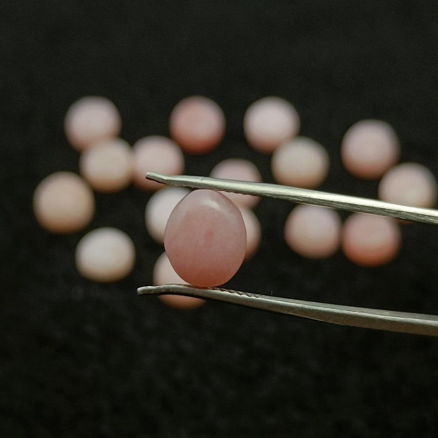 Natural Pink Opal Round Shape Calibrated | Cabochon Gemstone Healing Crystal | Raw Gemstone for Jewelry making | Unique Gemstone Cabochon - Silverhubjewels