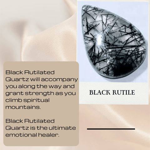 Black Rutile Natural Stone Beads | Gemstone Healing Crystal | Raw Gemstone for Jewelry making | Unique Stone Beads Gemstone SB-04 - Silverhubjewels