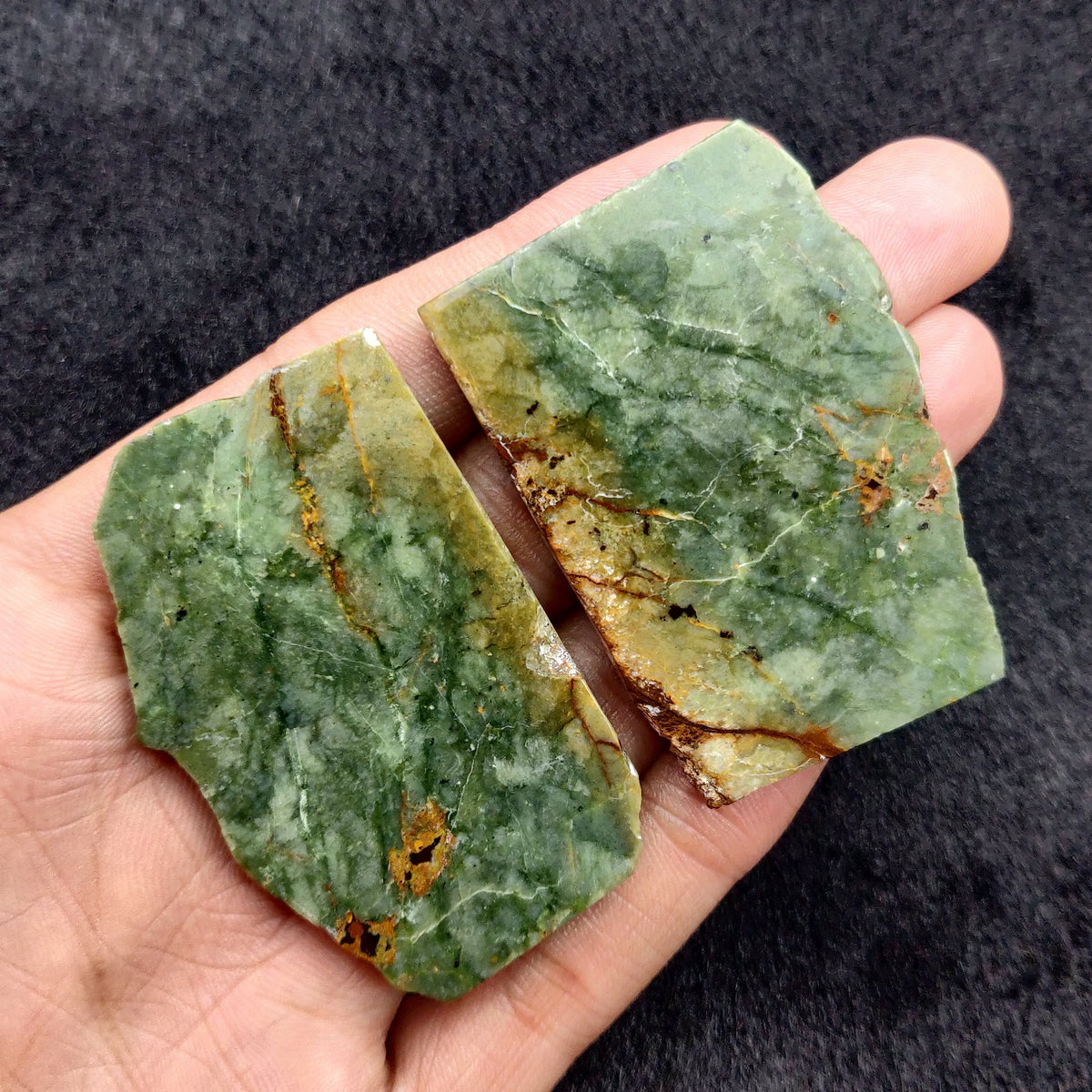Natural Green Opal | Rough Gemstone Healing Crystal | Raw Gemstone for Jewelry making | Unique Gemstone Slice - Silverhubjewels