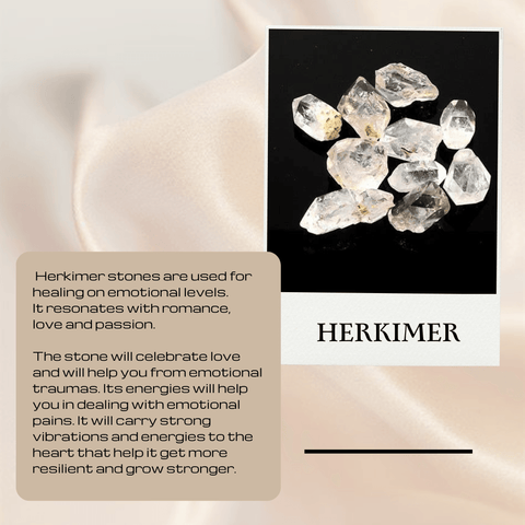 Herkimer Diamond Natural Stone Beads | Gemstone Healing Crystal | Raw Gemstone for Jewelry making | Unique Stone Beads Gemstone SB-20 - Silverhubjewels