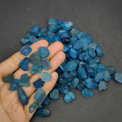 Natural London Blue Topaz | Rough Gemstone Healing Crystal | Raw Gemstone for Jewelry making | Unique GemStone - Silverhubjewels