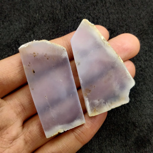 Natural Purple chalcedony | Rough Gemstone Healing Crystal | Raw Gemstone for Jewelry making | Unique Gemstone Slice - Silverhubjewels