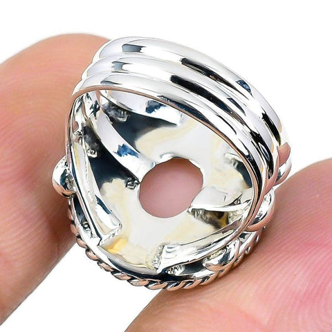 Pink Opal Gemstone Handmade 925 Solid Sterling Silver Jewelry Ring  SJ 1327 - Silverhubjewels
