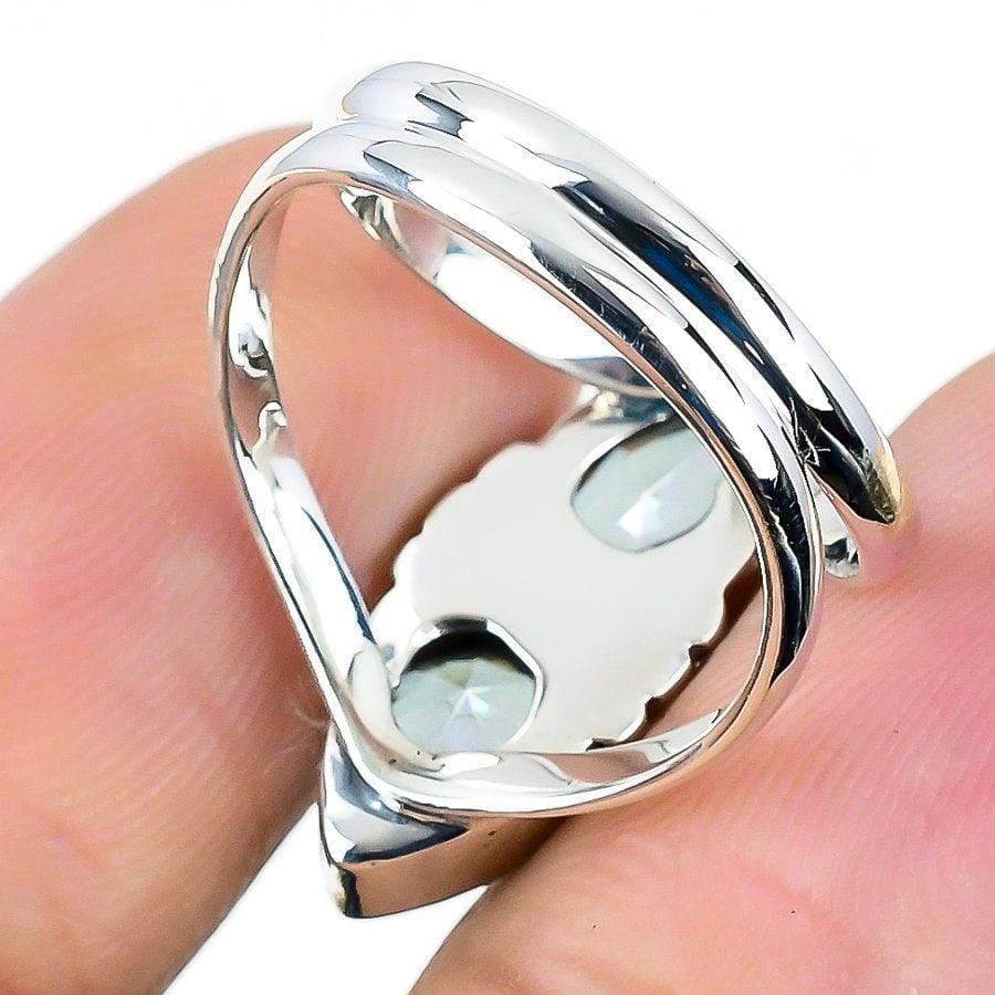 Mystic Rainbow Topaz Gemstone 925 Solid Sterling Silver Jewelry Ring  SJ-1341 - Silverhubjewels
