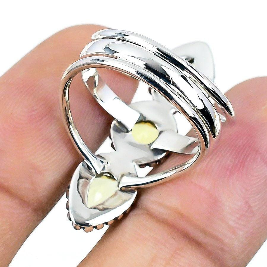 Citrine Gemstone Handmade 925 Solid Sterling Silver Jewelry Ring  SJ-1349 - Silverhubjewels