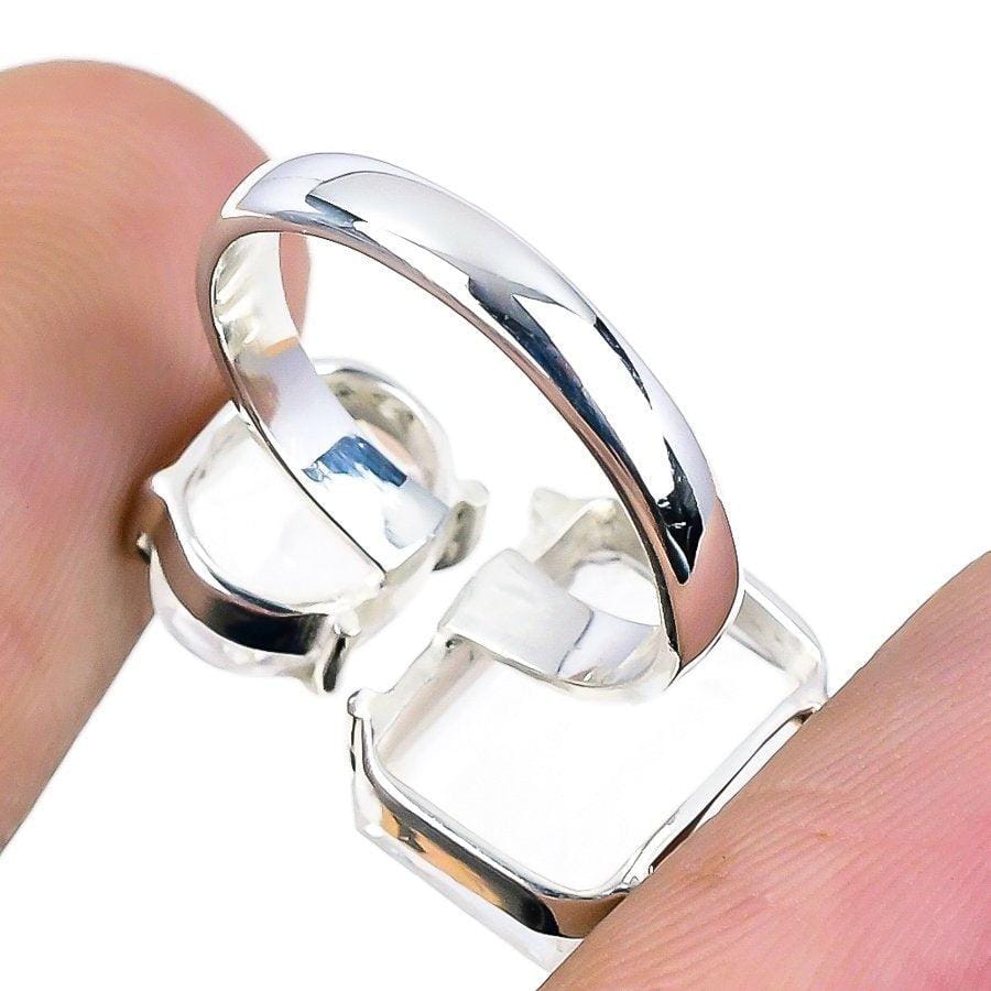 White Topaz Gemstone Handmade 925 Solid Sterling Silver Jewelry Ring  SJ 1391 - Silverhubjewels