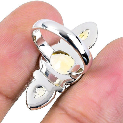 Citrine Gemstone Handmade 925 Solid Sterling Silver Jewelry Rings  SJ-1401 - Silverhubjewels