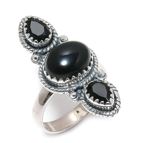 Black Onyx Gemstone Ring