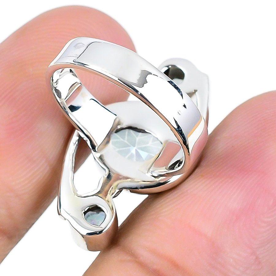 Mystic Rainbow Topaz Gemstone 925 Solid Sterling Silver Jewelry Ring  SJ-1431 - Silverhubjewels