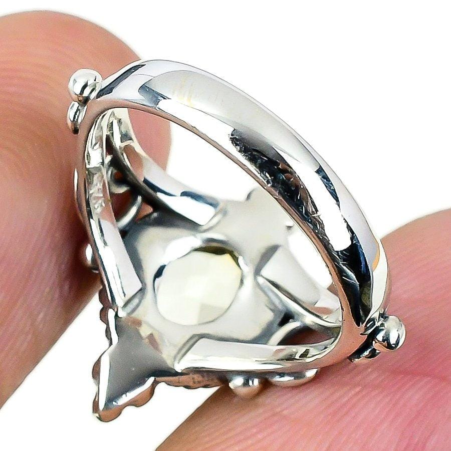 Citrine Gemstone Handmade 925 Solid Sterling Silver Jewelry Ring  SJ-1454 - Silverhubjewels
