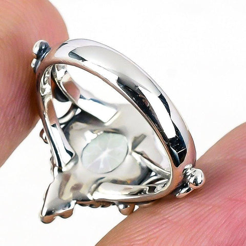 Mystic Rainbow Topaz Gemstone 925 Solid Sterling Silver Jewelry Ring  SJ-1455 - Silverhubjewels