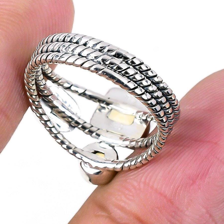 Citrine Gemstone Handmade 925 Solid Sterling Silver Jewelry Ring  SJ-1473 - Silverhubjewels