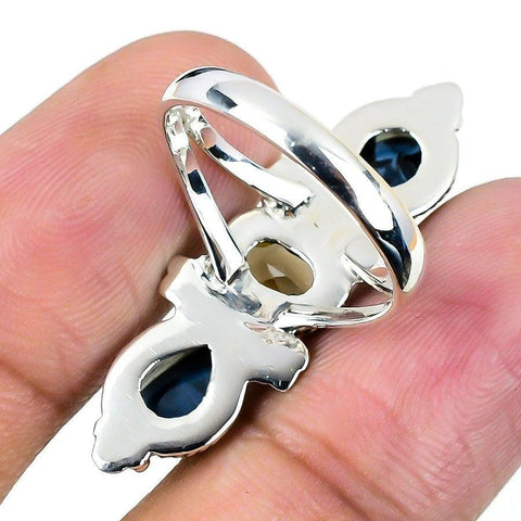 Pietersite, Smoky Topaz Gemstone 925 Solid Sterling Silver Jewelry Ring  SJ 1484 - Silverhubjewels