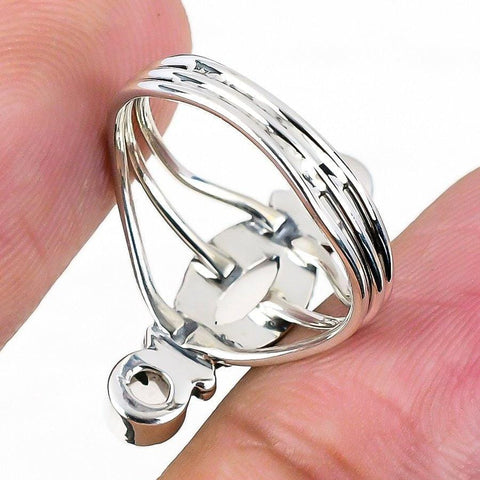 Rose Quartz Gemstone Handmade 925 Solid Sterling Silver Jewelry Ring  SJ 1506 - Silverhubjewels
