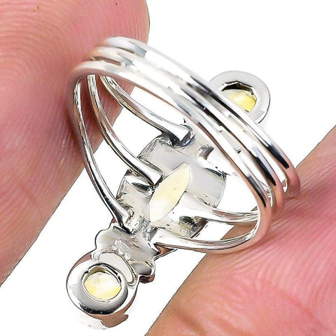 Citrine Gemstone Handmade 925 Solid Sterling Silver Jewelry Ring  SJ-1514 - Silverhubjewels