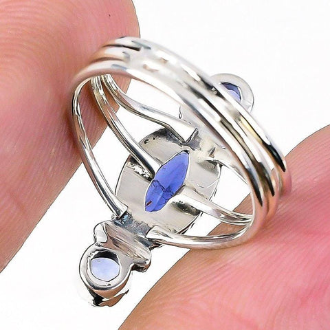 Iolite Quartz Gemstone Handmade 925 Solid Sterling Silver Jewelry Ring  SJ-1516 - Silverhubjewels