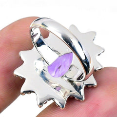 Amethyst Gemstone Handmade 925 Solid Sterling Silver Jewelry Ring