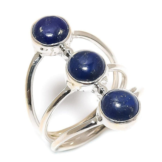 Lapis Lazuli Gemstone Handmade 925 Solid Sterling Silver Jewelry Ring  SJ-1584 - Silverhubjewels