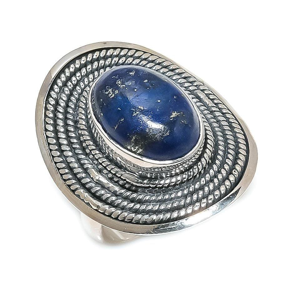 Lapis Lazuli Gemstone Handmade 925 Solid Sterling Silver Jewelry Ring  SJ-1592 - Silverhubjewels