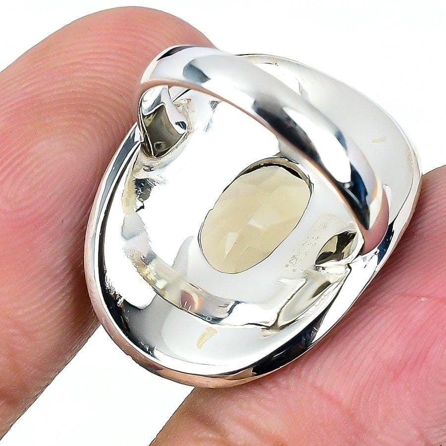Smoky Topaz Gemstone Handmade 925 Solid Sterling Silver Jewelry Ring  SJ 1597 - Silverhubjewels