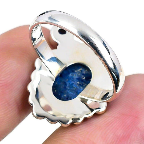 Lapis Lazuli, Iolite Gemstone 925 Solid Sterling Silver Jewelry Ring  SJ-1605 - Silverhubjewels