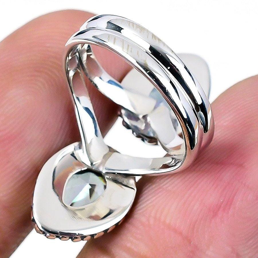 Mystic Rainbow Topaz Gemstone 925 Solid Sterling Silver Jewelry Ring  SJ-1620 - Silverhubjewels