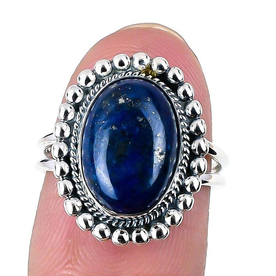 Lapis Lazuli Gemstone Handmade 925 Solid Sterling Silver Jewelry Ring  SJ-1626 - Silverhubjewels