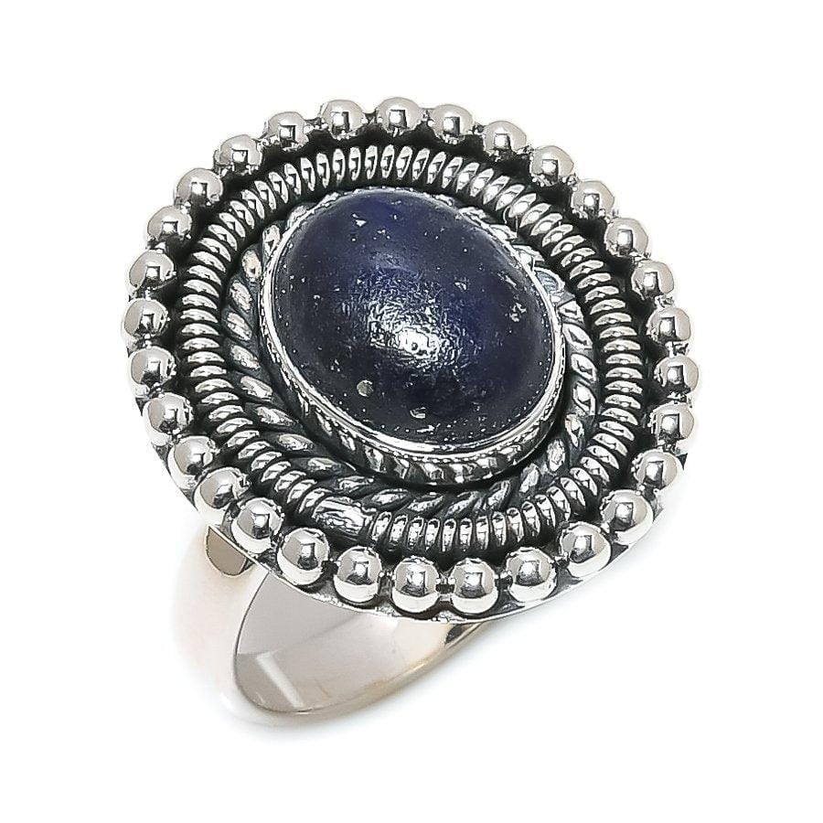 Lapis Lazuli Gemstone Handmade 925 Solid Sterling Silver Jewelry Ring  SJ-1639 - Silverhubjewels
