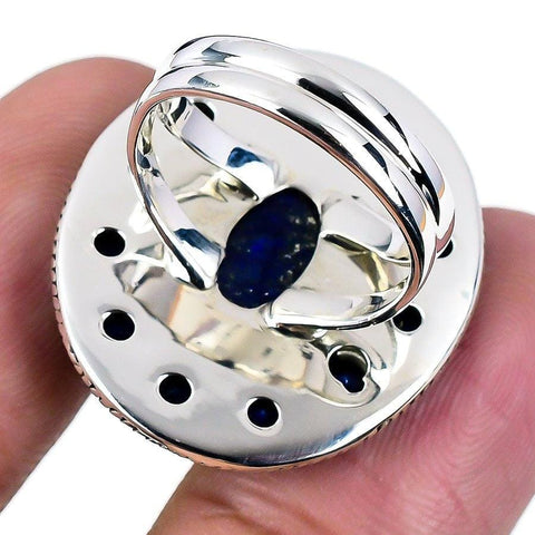 Lapis Lazuli Gemstone Handmade 925 Solid Sterling Silver Jewelry Ring  SJ-1679 - Silverhubjewels